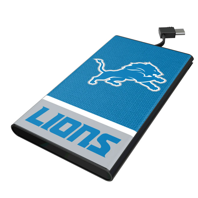 Detroit Lions 5000mAh Flat Powerbank Endzone