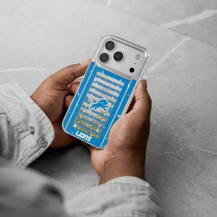 Detroit Lions Glitter Phone Case Field for iPhone