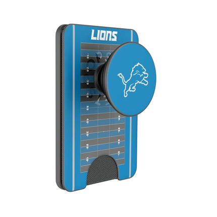 Detroit Lions Field PopSockets MagSafe-Compatible PopWallet+