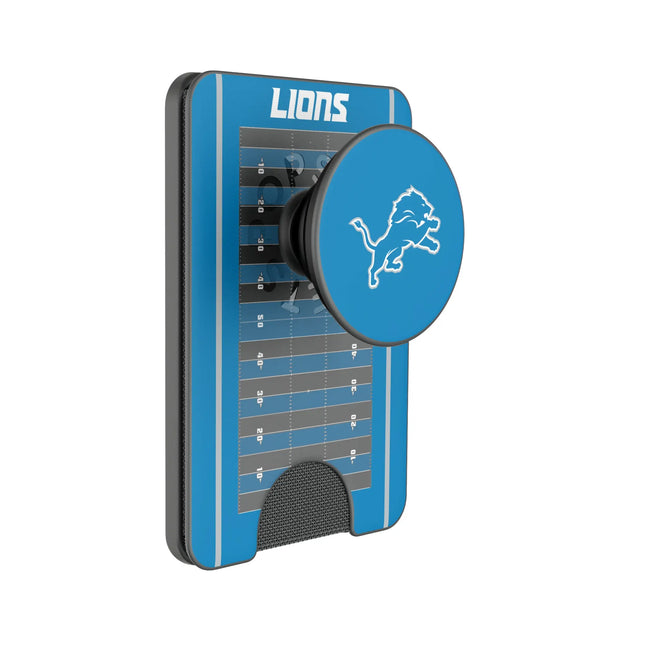 Detroit Lions Field PopSockets MagSafe-Compatible PopWallet+