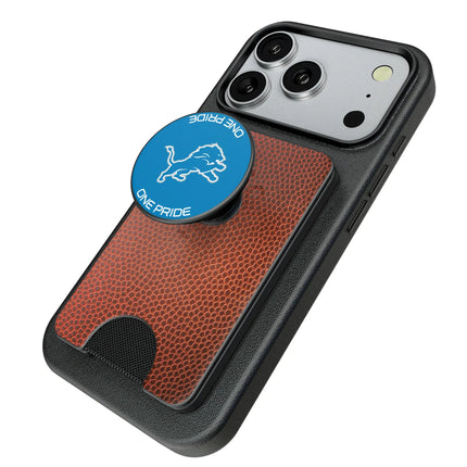 Detroit Lions Football PopSockets MagSafe-Compatible PopWallet+