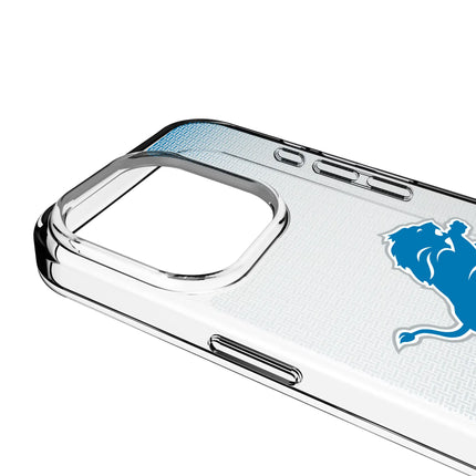 Detroit Lions Clear Phone Case Linen for iPhone