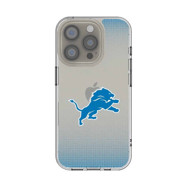 Detroit Lions Clear Phone Case Linen for iPhone