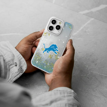 Detroit Lions Glitter Phone Case Linen for iPhone