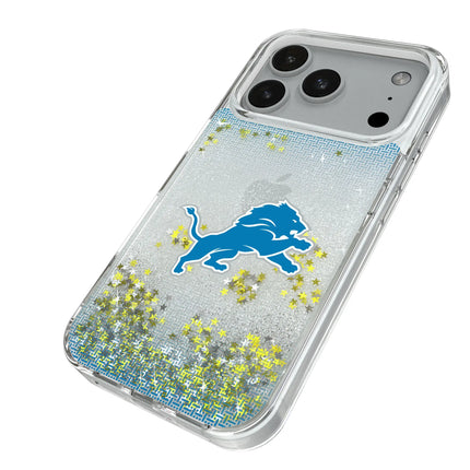 Detroit Lions Linen Glitter Phone Case for Apple iPhone