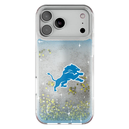 Detroit Lions Linen Glitter Phone Case for Apple iPhone