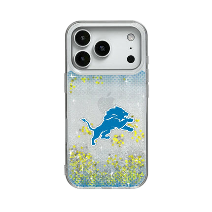 Detroit Lions Linen Glitter Phone Case for Apple iPhone