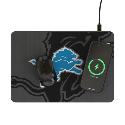 Detroit Lions 15-Watt Wireless Charger & Mouse Pad Monocolor