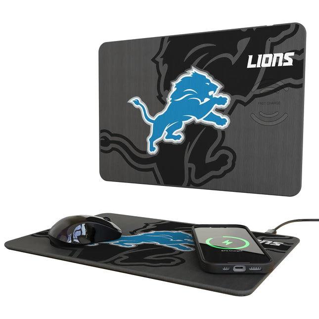 Detroit Lions 15-Watt Wireless Charger & Mouse Pad Monocolor