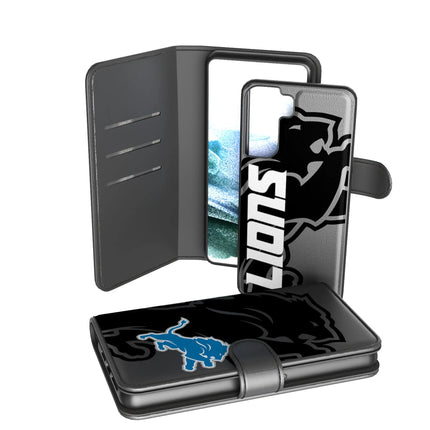 Detroit Lions Wallet Phone Case Monocolor for iPhone