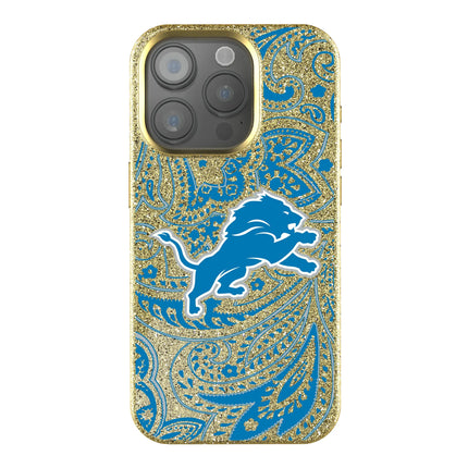Detroit Lions Bling Phone Case Paisley for iPhone