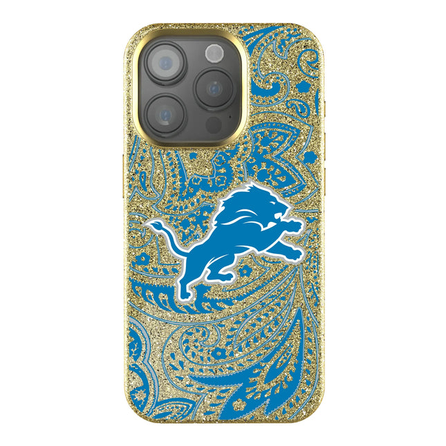 Detroit Lions Bling Phone Case Paisley for iPhone