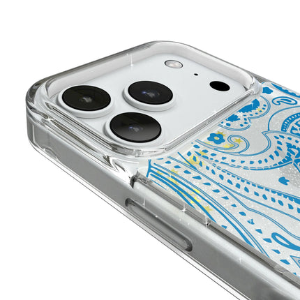 Detroit Lions Paisley Glitter Phone Case for Apple iPhone