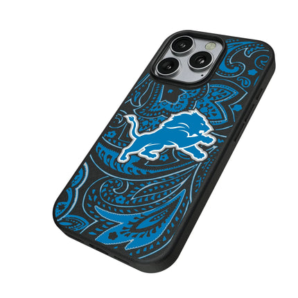 Detroit Lions MagSafe Phone Case Paisley for iPhone