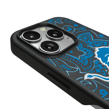Detroit Lions Paisley MagSafe Compatible Phone Case for Apple iPhone
