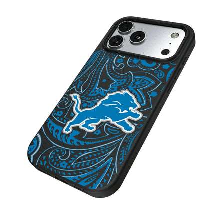 Detroit Lions MagSafe Phone Case Paisley for iPhone