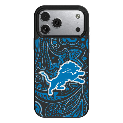 Detroit Lions MagSafe Phone Case Paisley for iPhone