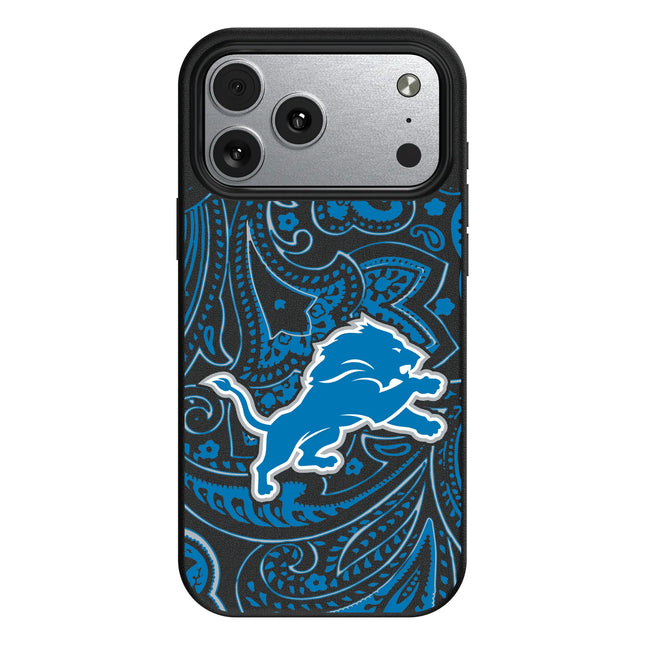 Detroit Lions MagSafe Phone Case Paisley for iPhone