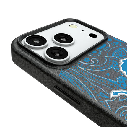Detroit Lions Paisley MagSafe Compatible Phone Case for Apple iPhone
