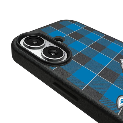 Detroit Lions Plaid MagSafe Compatible Phone Case for Apple iPhone