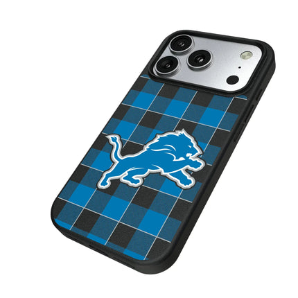 Detroit Lions MagSafe Phone Case Plaid for iPhone