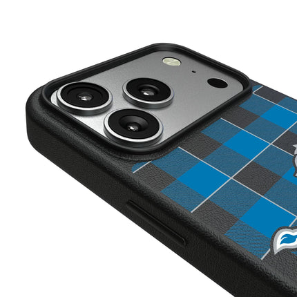 Detroit Lions MagSafe Phone Case Plaid for iPhone