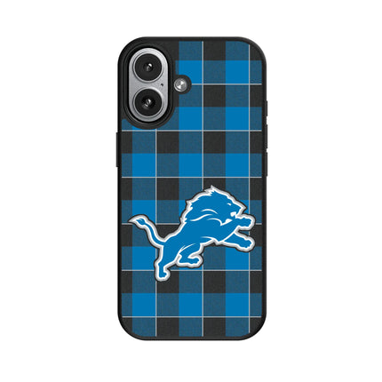 Detroit Lions MagSafe Phone Case Plaid for iPhone