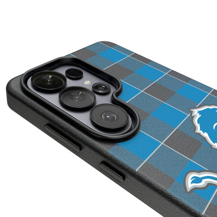 Detroit Lions MagSafe Phone Case Plaid for Samsung Galaxy