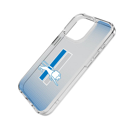 Detroit Lions Clear Phone Case Retro Linen for iPhone