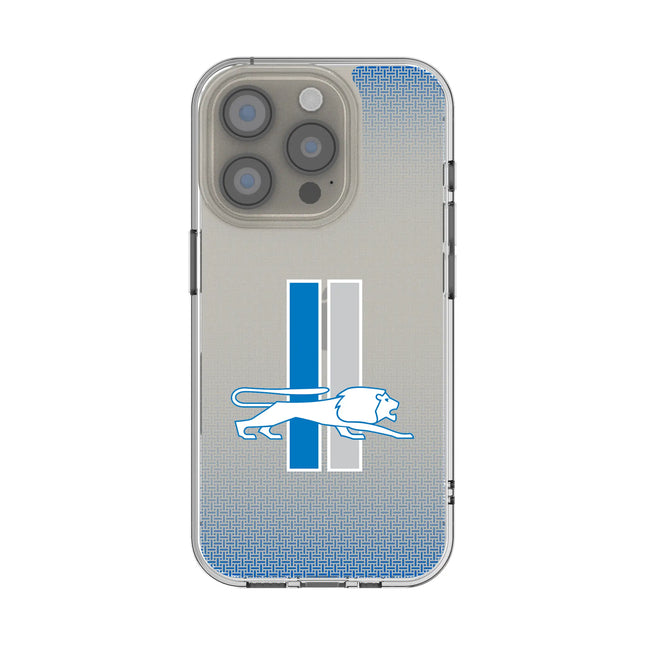 Detroit Lions Clear Phone Case Retro Linen for iPhone