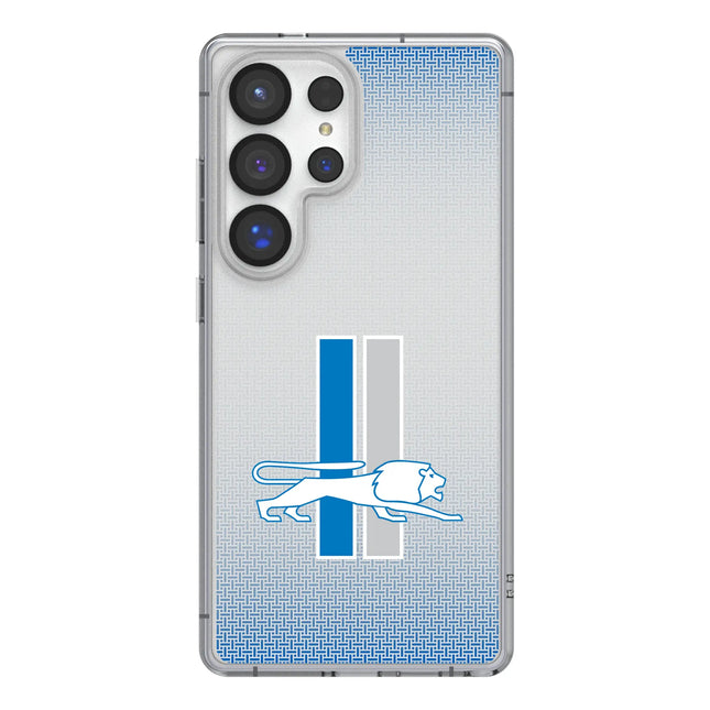Detroit Lions Clear Phone Case Retro Linen for Galaxy