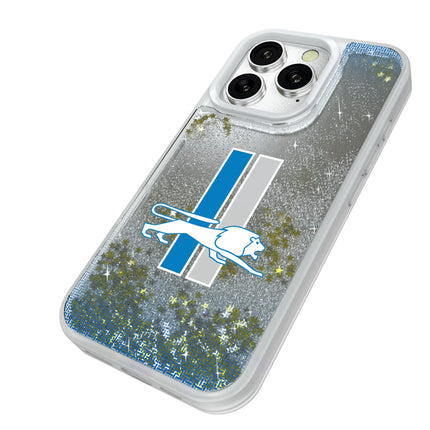 Detroit Lions Glitter Phone Case Retro Linen for iPhone