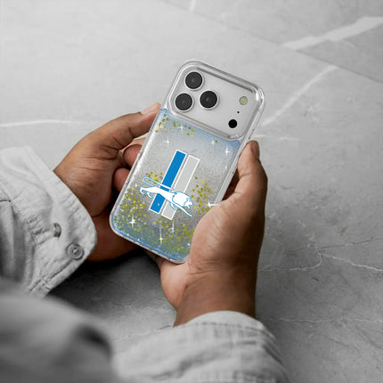 Detroit Lions Glitter Phone Case Retro Linen for iPhone