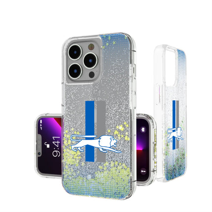 Detroit Lions Glitter Phone Case Retro Linen for iPhone