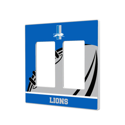 Detroit Lions Hidden-Screw Light Switch Plate Retro Passtime