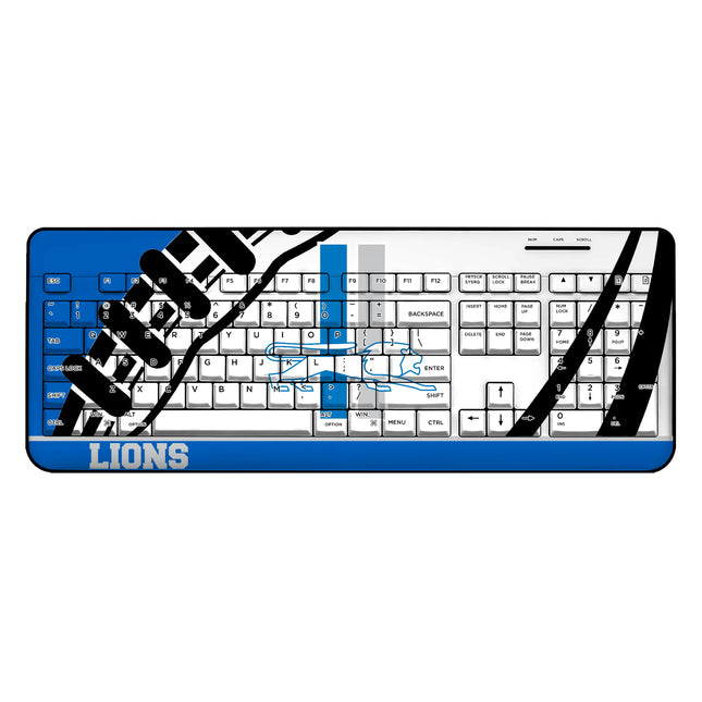 Detroit Lions Wireless USB Keyboard Retro Passtime