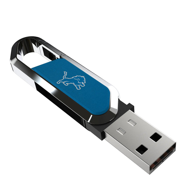Detroit Lions USB 64GB Clip Style Flash Drive Solid