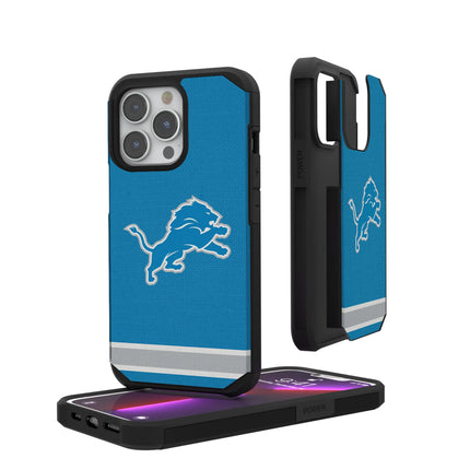 Detroit Lions Rugged Phone Case Stripe for iPhone