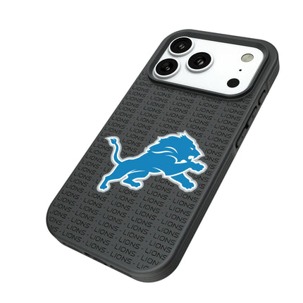 Detroit Lions Text Backdrop Bump Phone Case for Apple iPhone