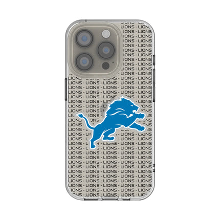 Detroit Lions Clear Phone Case Text for iPhone