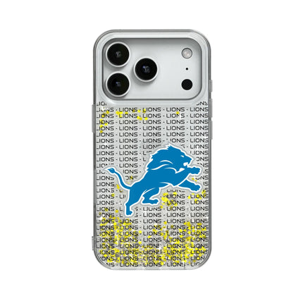 Detroit Lions Text Backdrop Glitter Phone Case for Apple iPhone