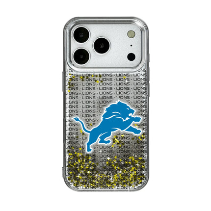 Detroit Lions Glitter Phone Case Text for iPhone