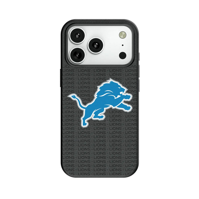 Detroit Lions Text Backdrop MagSafe Compatible Phone Case for Apple iPhone