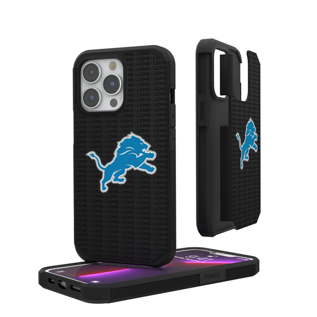 Detroit Lions Rugged Phone Case Text for iPhone