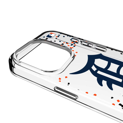 Detroit Tigers Confetti Clear Phone Case for Apple iPhone