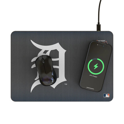 Detroit Tigers Linen 15-Watt Wireless Charger and Mouse Pad