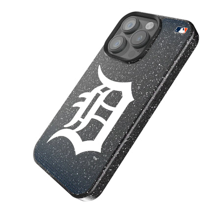 Detroit Tigers Linen Black Bling Phone Case for Apple iPhone