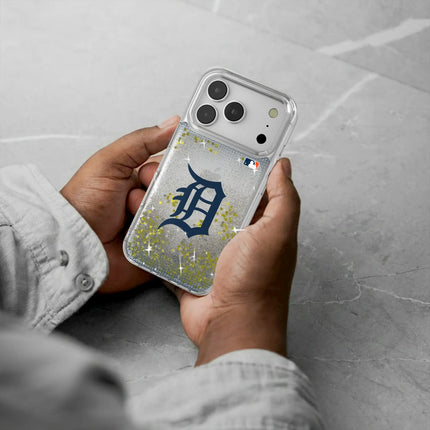 Detroit Tigers Linen Glitter Phone Case for Apple iPhone