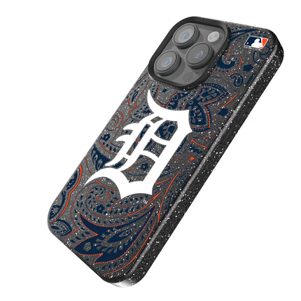 Detroit Tigers Paisley Black Bling Phone Case for Apple iPhone