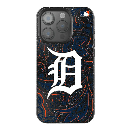 Detroit Tigers Paisley Black Bling Phone Case for Apple iPhone